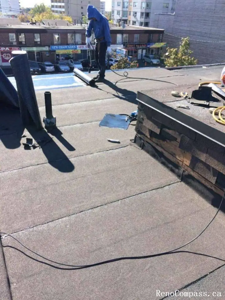 Residential roofing upgrade completed in Richmond Hill with high-quality asphalt shingles and improved ventilation system. The project ensures enhanced insulation, protection against Canadian weather, and a clean, modern roof appearance.