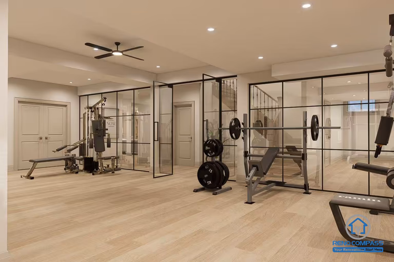 Newmarket Basement Renovation | Functional Living Space Design  