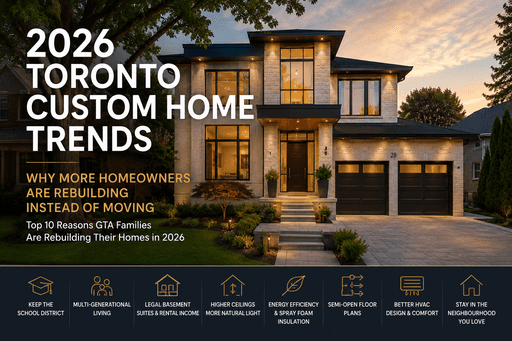 2026 Toronto Custom Home Trends: Why More Homeowners Are Rebuilding Instead of Moving