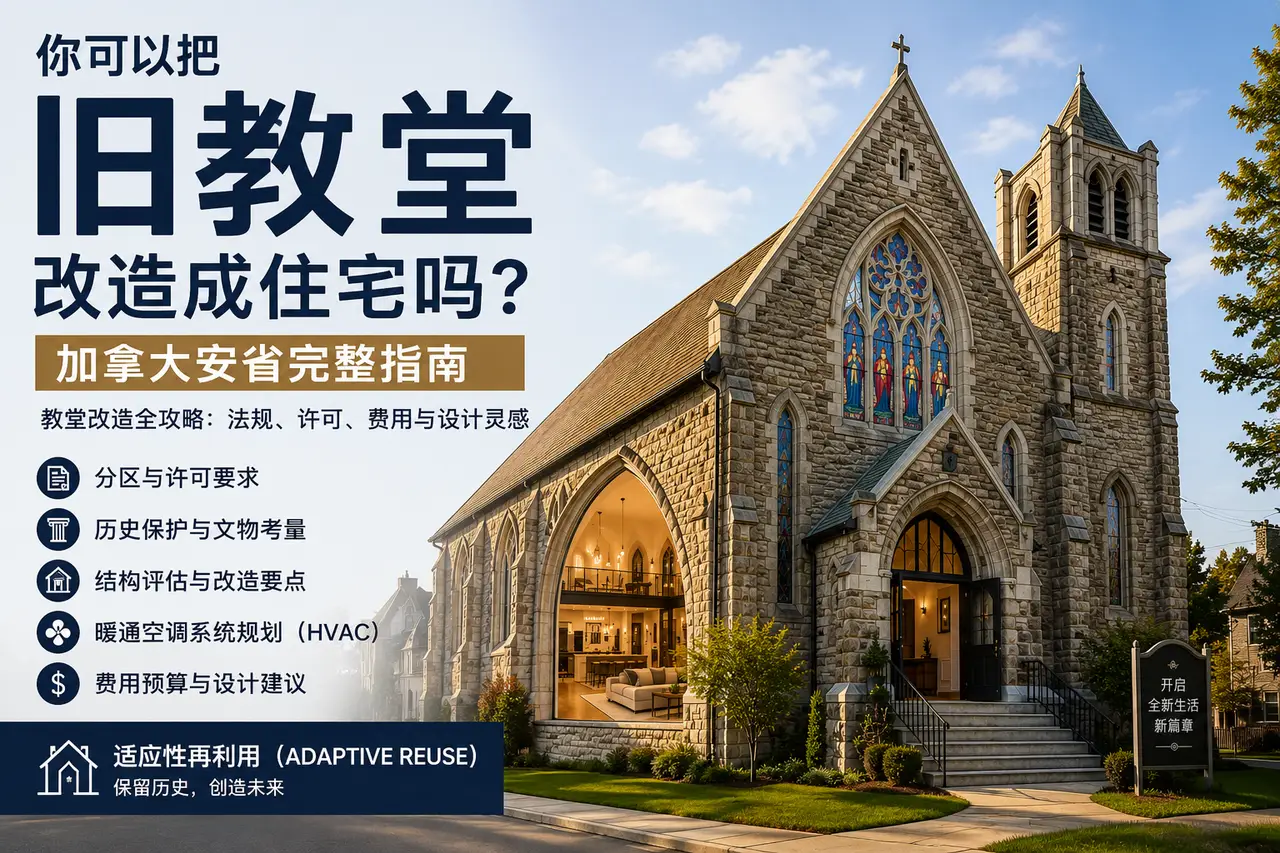 旧教堂可以改造成住宅吗？Ontario 教堂改住宅完整指南 - 装修攻略封面
