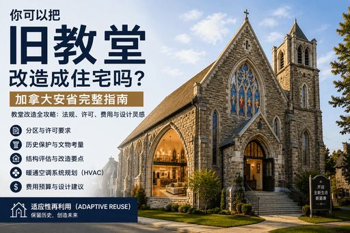 旧教堂可以改造成住宅吗？Ontario 教堂改住宅完整指南