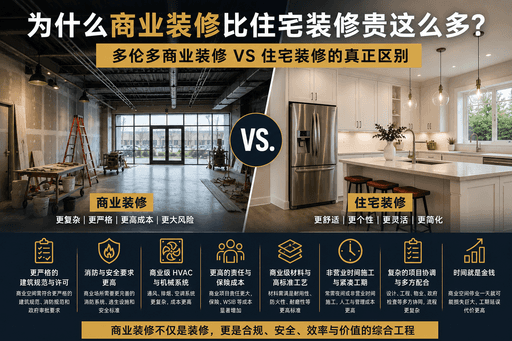 为什么商业装修比住宅装修贵这么多？｜多伦多 Commercial Renovation 真正贵在哪里