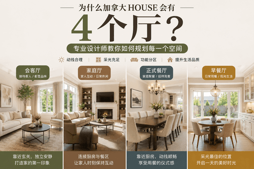 为什么加拿大 House 一楼会有四个厅？专业室内设计师教你如何规划每一个厅