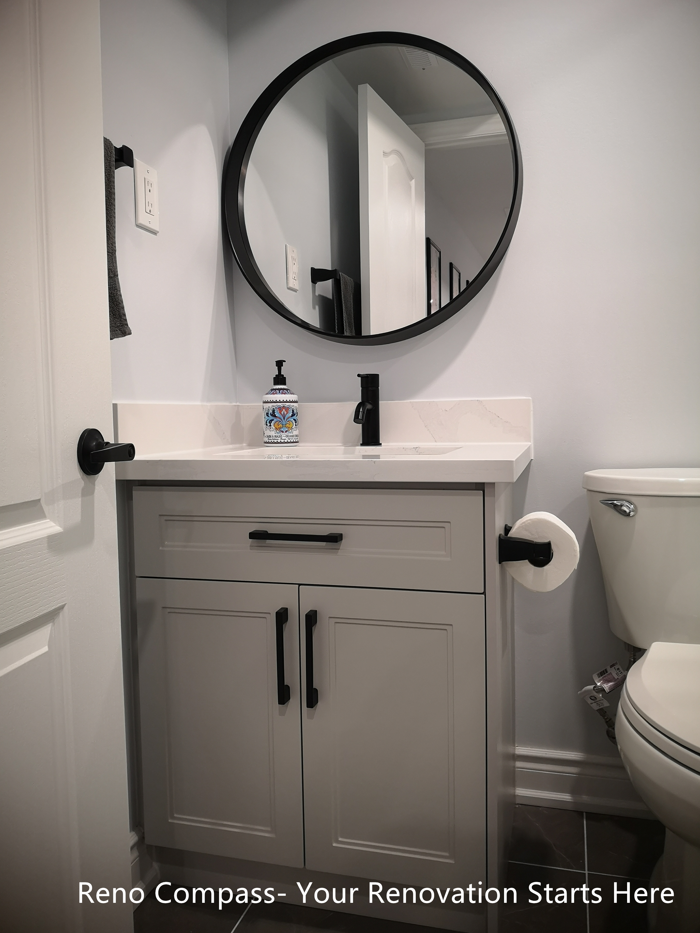 This Whitby basement renovation highlights a clean and functional layout with clearly defined zones while maintaining an open visual flow. Recessed ceiling lights provide even illumination across the basement, and minimal trim detailing keeps the design modern and timeless. The space is optimized for long-term residential use and flexible furniture arrangements.