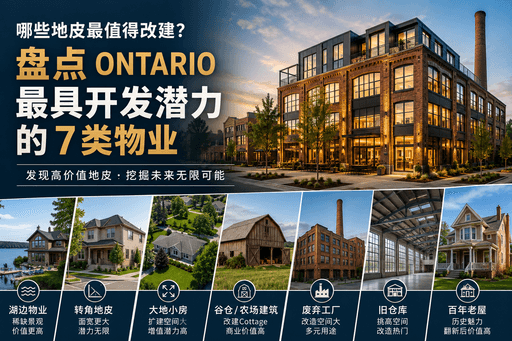 哪些地皮最值得改建？盘点 Ontario 最具开发潜力的 7 类物业