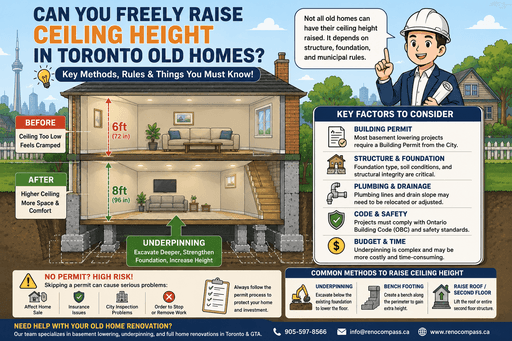 Can You Raise Ceiling Height in Toronto Old Homes?