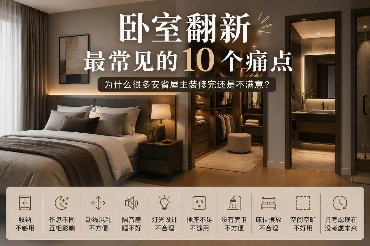 卧室翻新最常见的 10 个痛点：为什么很多安省屋主装修完还是不满意？ - 装修攻略封面