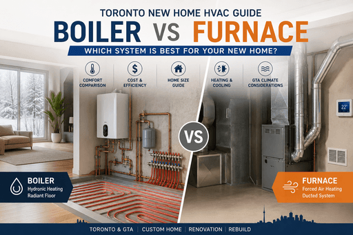 Toronto New Home HVAC Guide: Boiler vs. Furnace