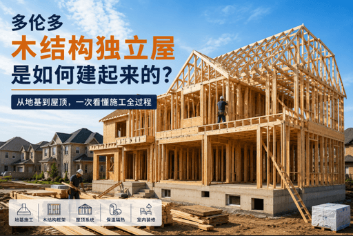 多伦多木结构独立屋是如何建起来的？从地基到屋顶全过程解析