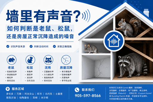 墙里有声音？如何判断是老鼠、松鼠，还是房屋正常沉降造成的噪音