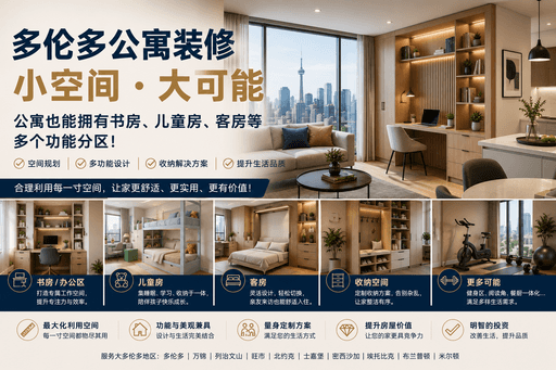 多伦多Condo翻新：一个Condo也能拥有书房、儿童房、客房等多个功能分区吗？