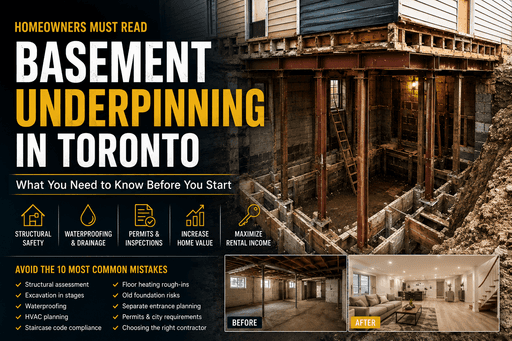 What Homeowners Should Know Before Basement Underpinning in Toronto
