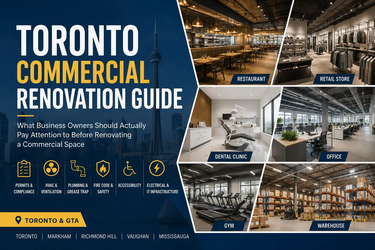 Toronto Commercial Renovation Guide | What Restaurants, Clinics, Offices & Retail Stores Need to Know - Blog Cover