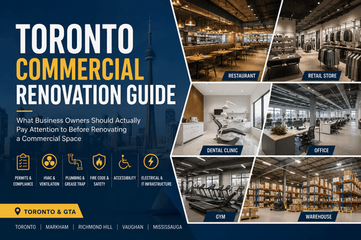 Toronto Commercial Renovation Guide | What Restaurants, Clinics, Offices & Retail Stores Need to Know