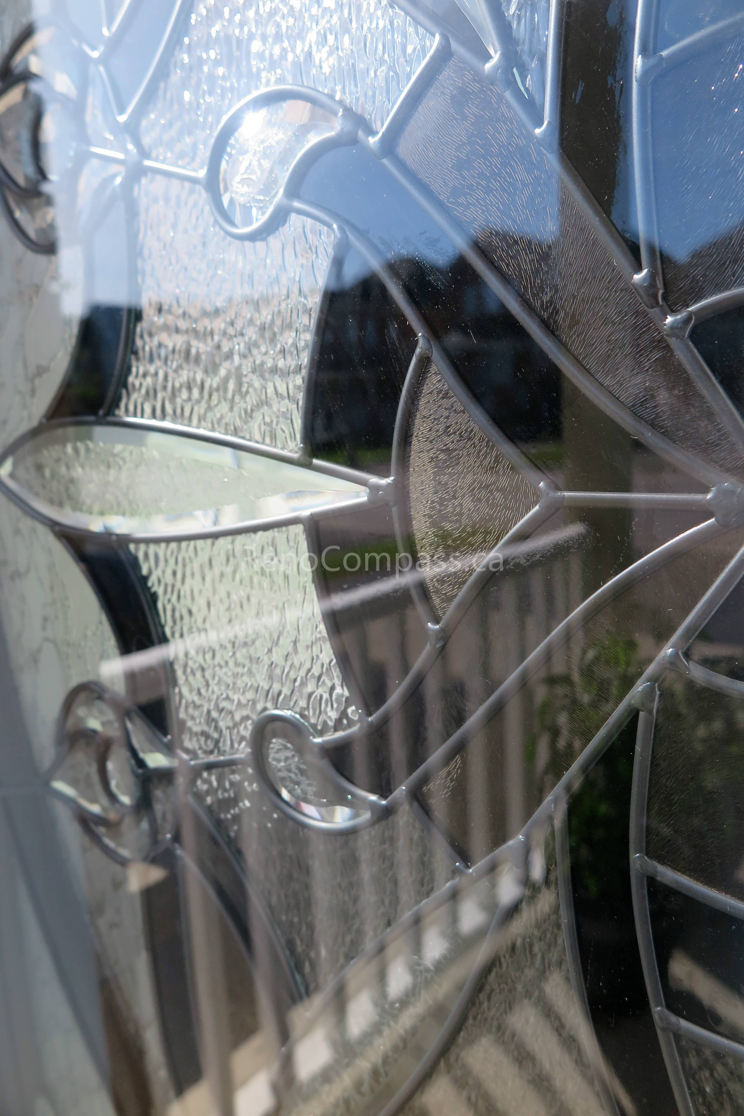 This project features a custom decorative glass double entry door installed in Newmarket. The elegant circular stained glass design enhances natural light while maintaining privacy and security. Professionally completed by an experienced Toronto Renovation Company, this door upgrade adds both curb appeal and architectural character to the home’s entrance.