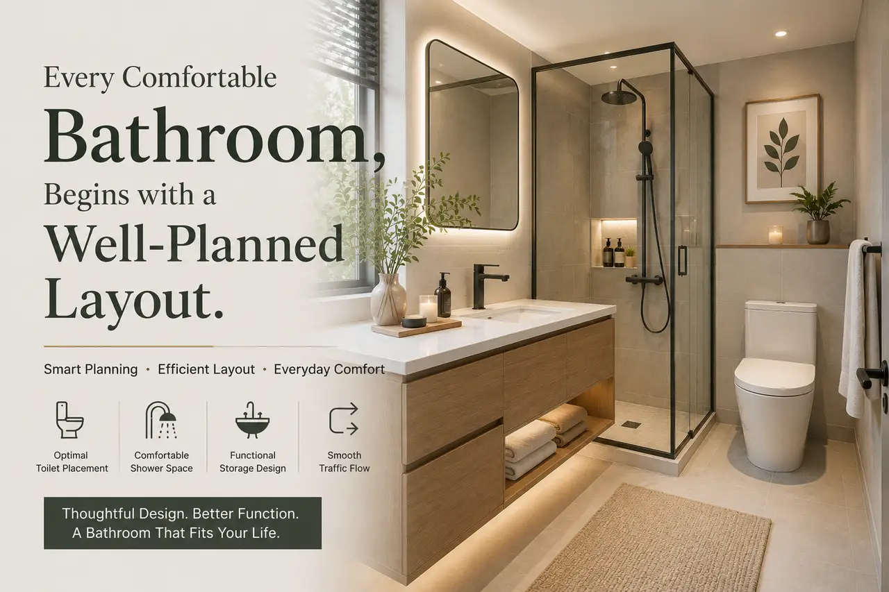 Bathroom Layout Planning Toronto | How to Design a Functional Bathroom | Reno Compass - Blog Cover