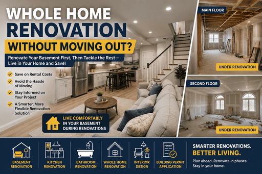 Whole Home Renovation Without Moving Out: A Practical Basement-First Strategy for GTA Homeowners