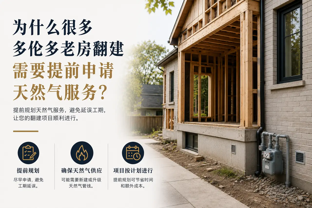 为什么很多多伦多老房翻建项目需要提前申请天然气服务？ - 装修攻略封面