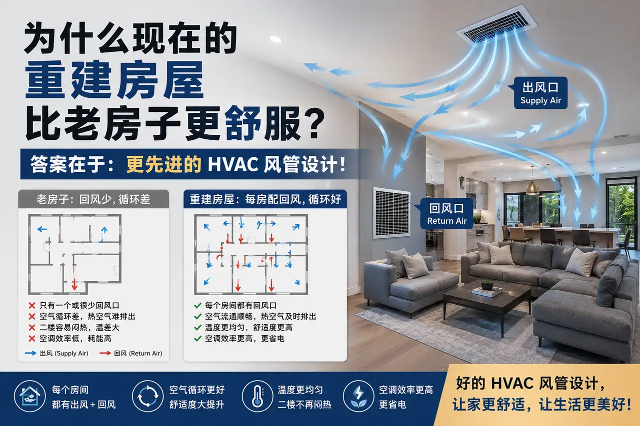 Toronto Custom Home 为什么比老房子更舒服？HVAC 风管设计越来越重要 - 装修攻略封面
