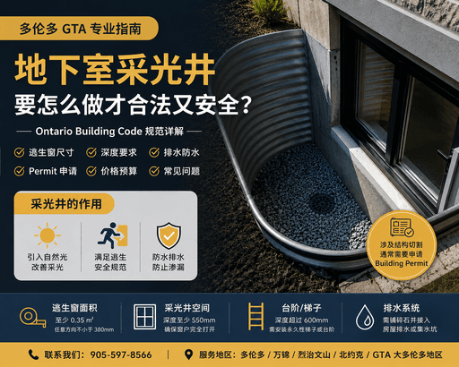 多伦多地下室采光井（Window Well）要怎么做？