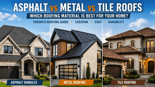 Roofing Materials Comparison: Asphalt vs Metal vs Tile Roofs in Toronto