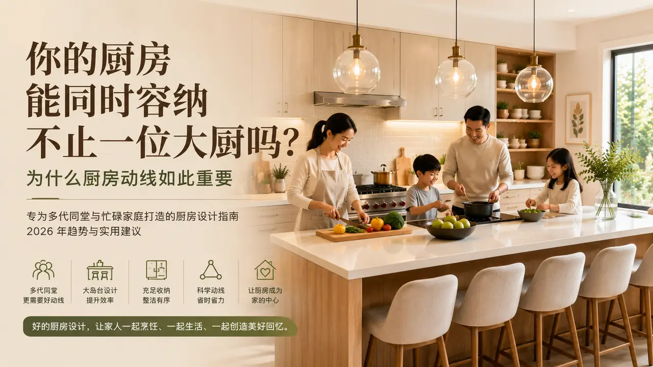 你的厨房能同时容纳不止一位“大厨”吗？为什么厨房动线如此重要 - 装修攻略封面