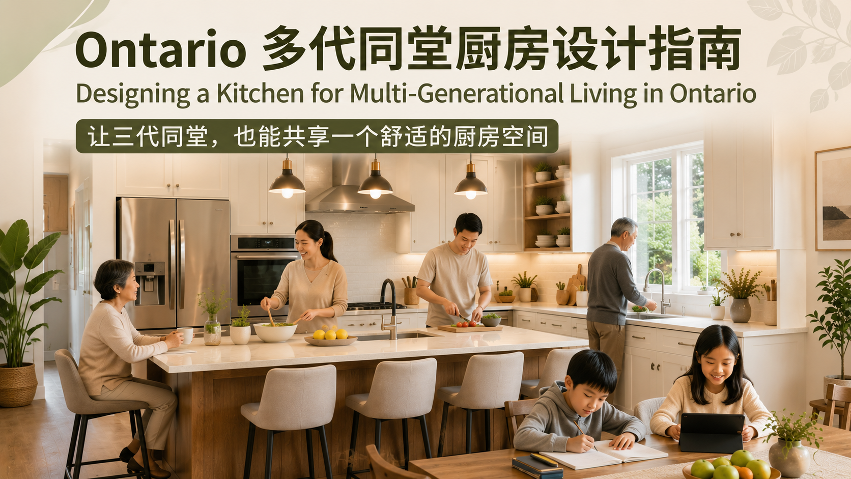 Ontario 多代同堂家庭的厨房应该怎么设计？
