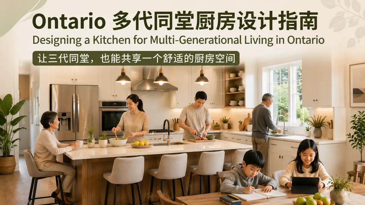 Ontario 多代同堂家庭的厨房应该怎么设计？ - 装修攻略封面