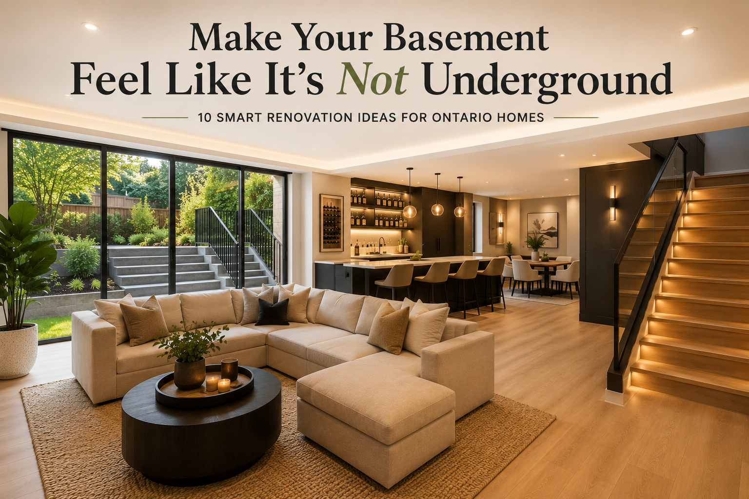 How to Make a Basement Feel Like It's Not Underground: 10 Smart Basement Renovation Ideas in Ontario