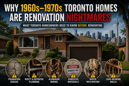 Why 1960s–1970s Toronto Homes Are Renovation Nightmares (And What Homeowners Should Know Before Starting)