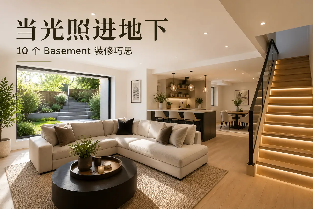 地下室的另一种可能：10 个让空间更明亮的设计巧思 - 装修攻略封面