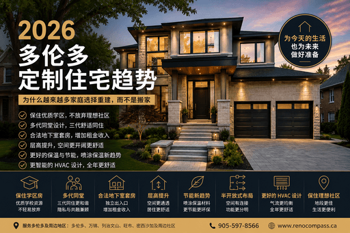 2026年多伦多定制住宅趋势：为什么越来越多家庭选择重建，而不是搬家？