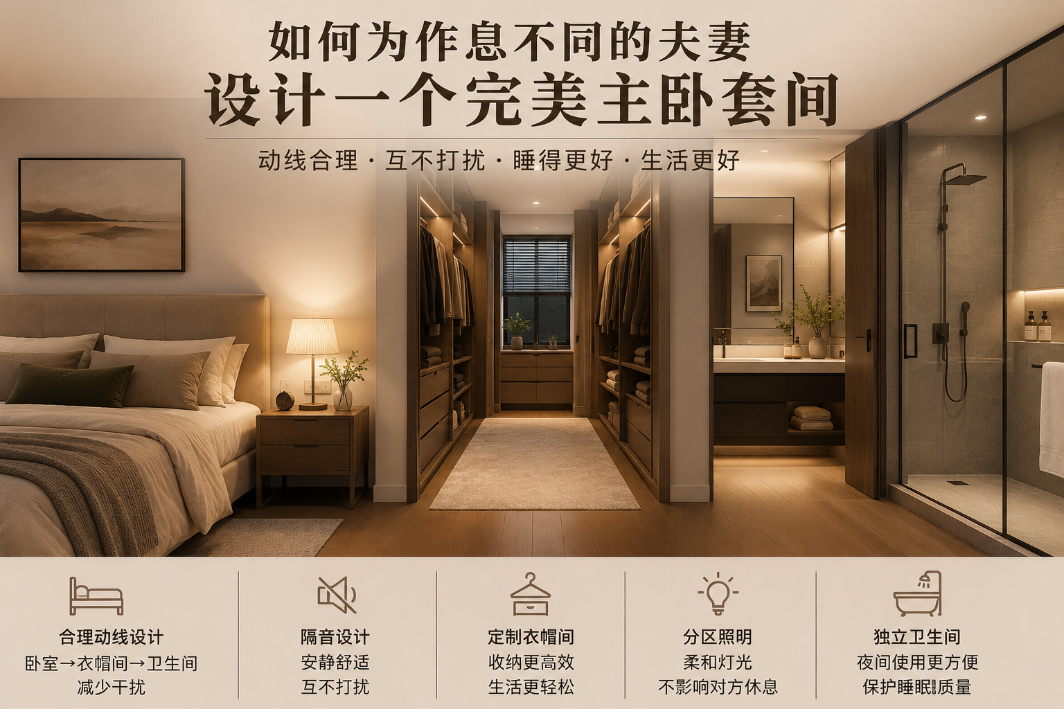 如何为作息不同的夫妻设计主卧套间？安省主卧翻新指南