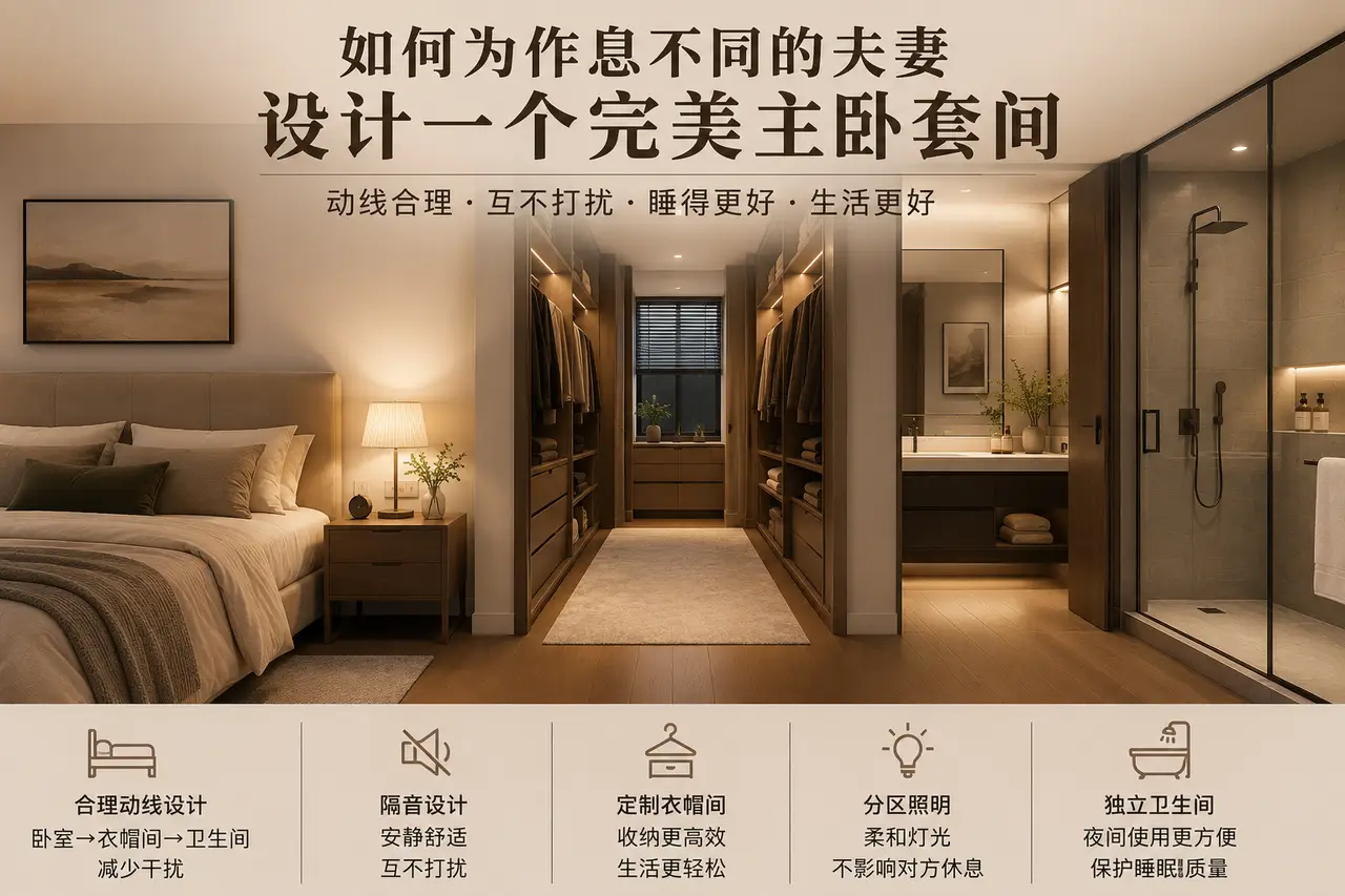如何为作息不同的夫妻设计主卧套间？安省主卧翻新指南 - 装修攻略封面