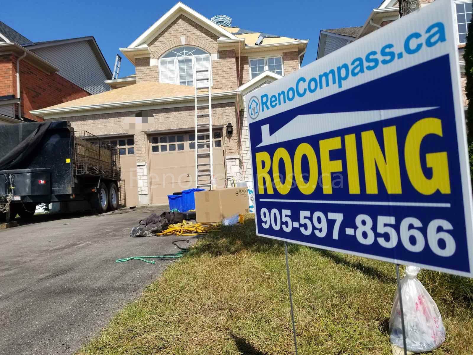 Professional roofing replacement project in Richmond Hill completed by Reno Compass. Our licensed roofing team handled full roof shingle removal, new installation, and site protection to ensure long-term durability and weather resistance. Using high-quality materials and precise workmanship, we improved the home’s protection, energy efficiency, and curb appeal. Serving Richmond Hill and the Greater Toronto Area with reliable residential roofing services.